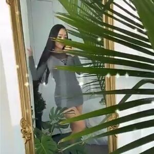 Guess Charcoal and Black Knit dress